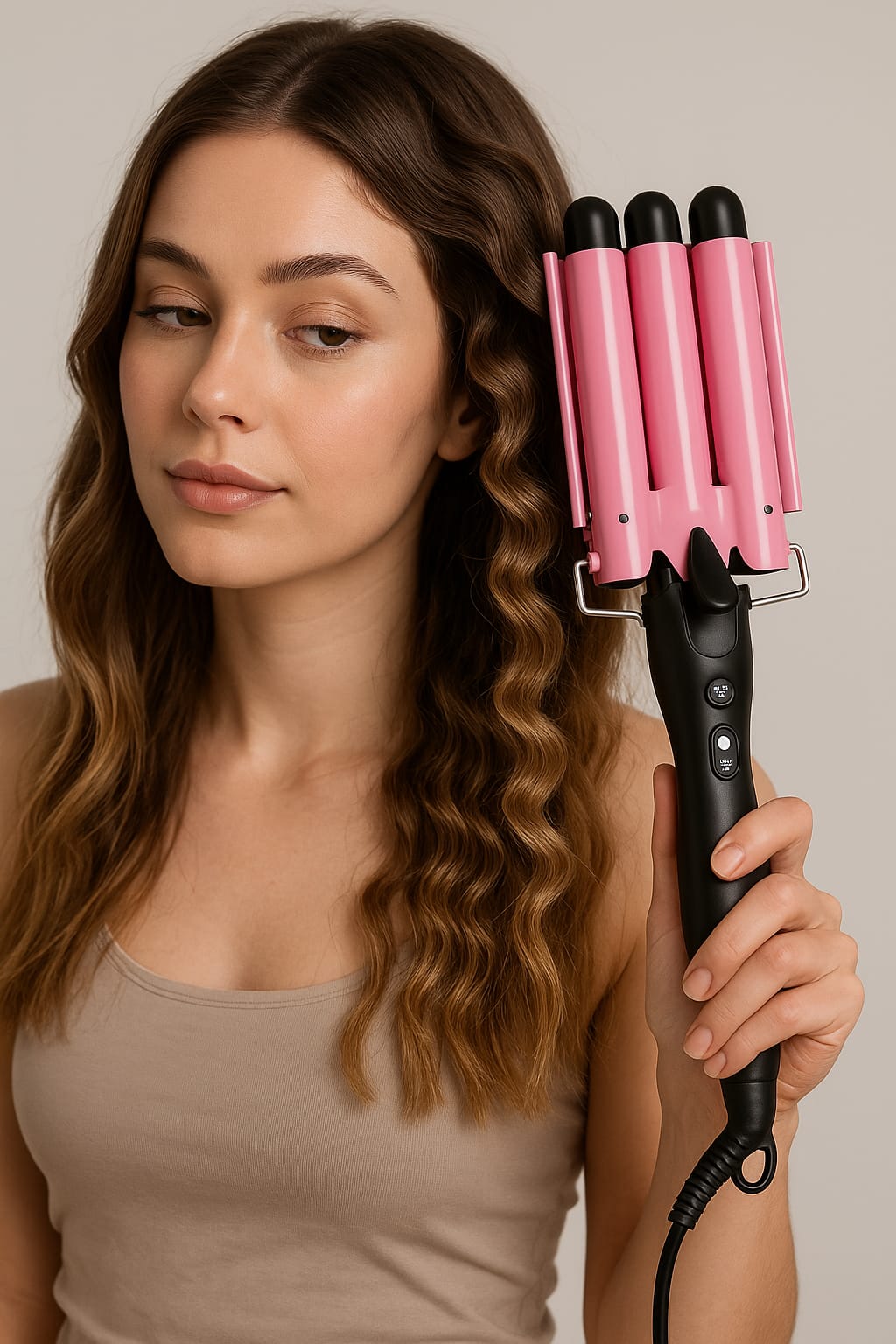 Rizador Ondulador de Cabello 3 Tubos - Ondas Perfectas en Minutos